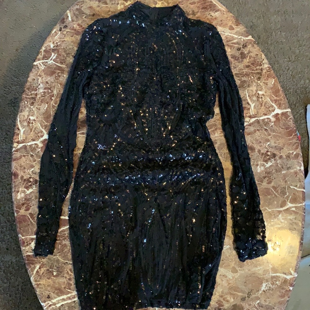 Black Sequin Dress